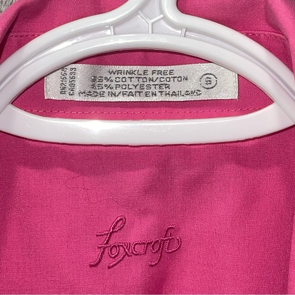 Foxcroft Pink Wrinkle Free Cotton Blend Button Down Top Size 6 - Picture 3 of 10